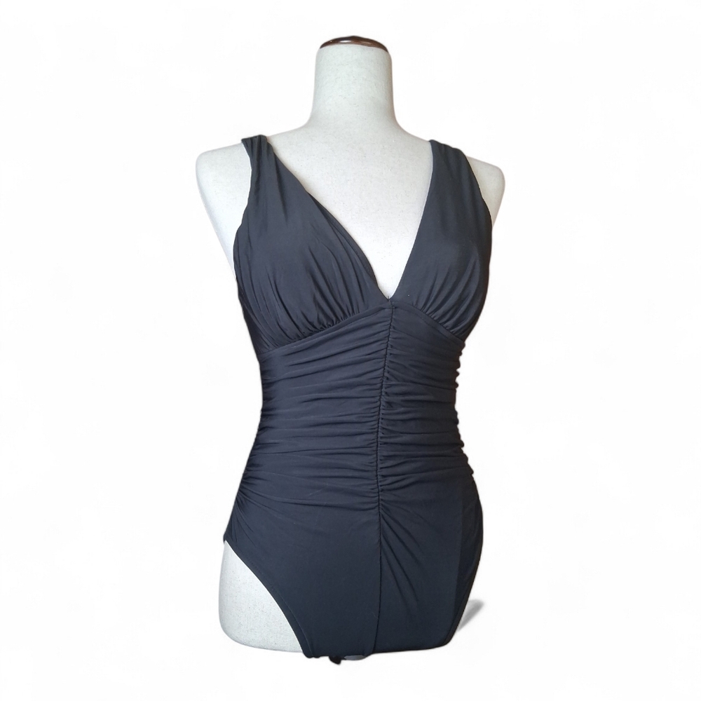 Miraclesuit Black One Piece Ruched Swimsuit